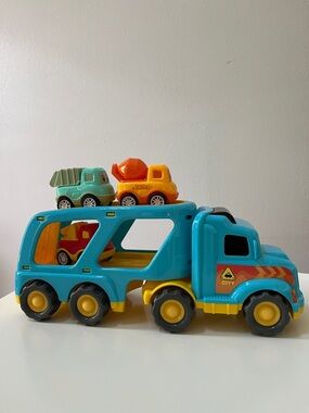 Veslier, Kids Construction Transpor Trucks for 2-4 Years with 4 Pull Back Cars